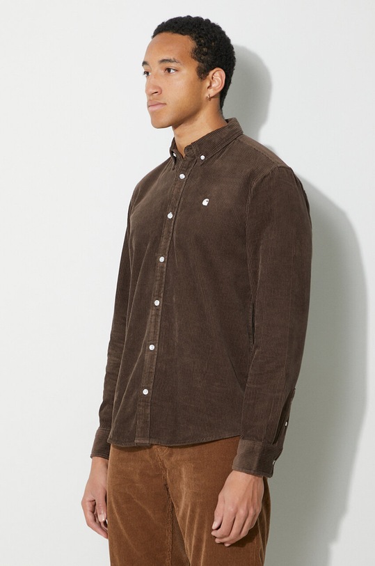 Carhartt WIP camicia in velluto a coste marrone I029958.1R4XX