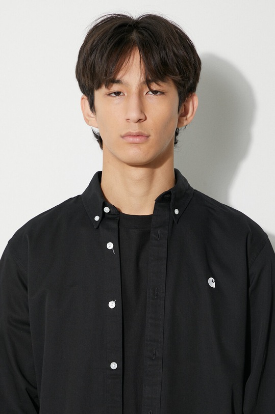Carhartt WIP koszula bawełniana L/S Madison Shirt I023339.K02XX czarny