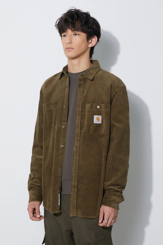 Carhartt WIP corduroy shirt green I032261.1NPXX