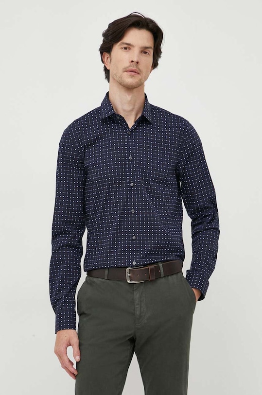 Košeľa Calvin Klein slim tmavomodrá K10K112091