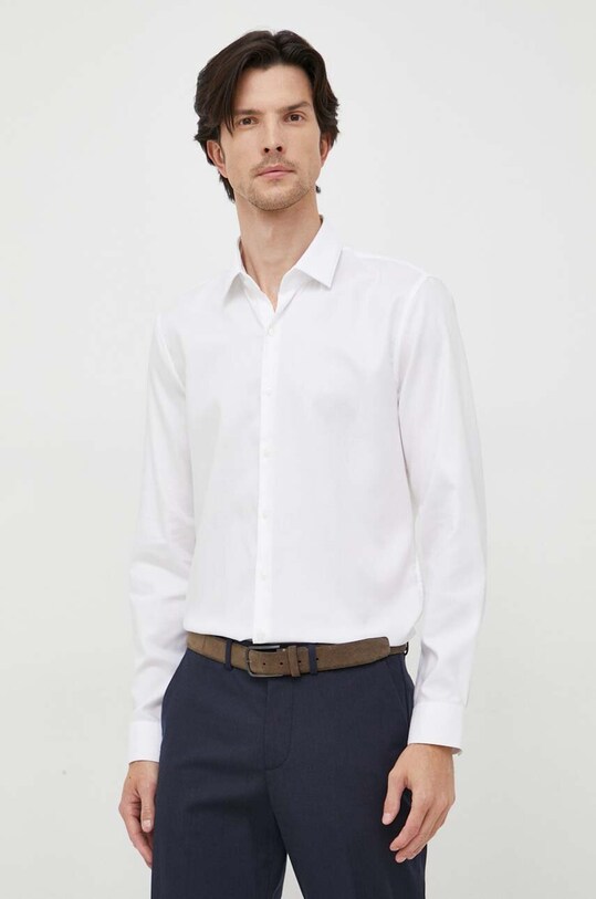 Бавовняна сорочка Calvin Klein довгий білий K10K112106