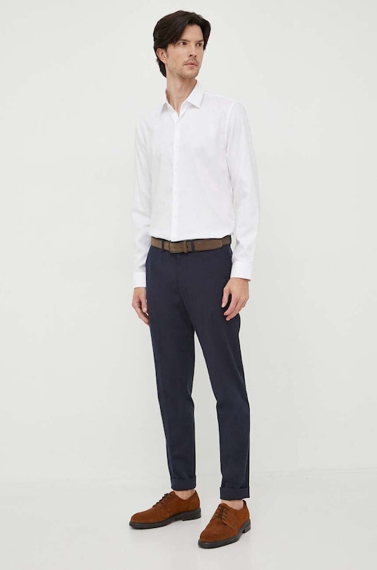 Pamučna košulja Calvin Klein K10K112106 bijela AW23