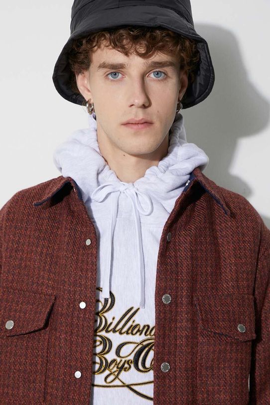 Vlnená bunda Billionaire Boys Club B23225 burgundské