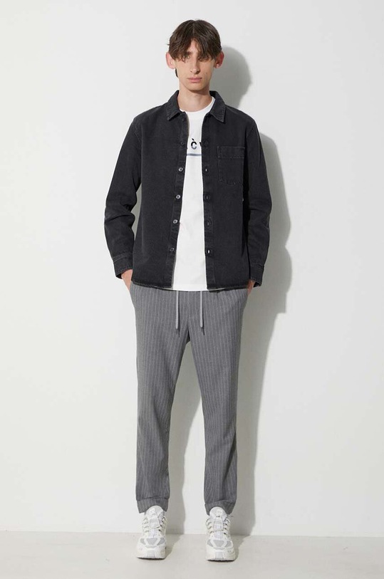 A.P.C. cămașă din denim COGEX.H02837 negru AW23