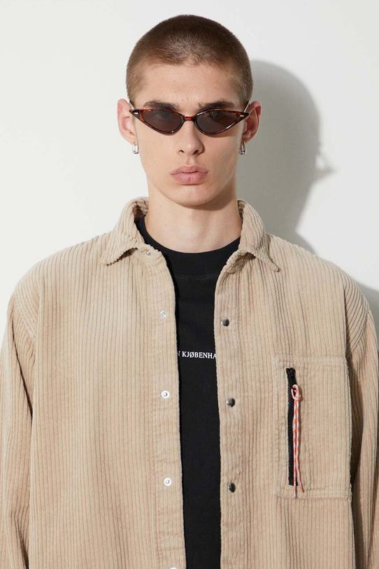 Вельветова сорочка Aries FUAR40600 бежевий