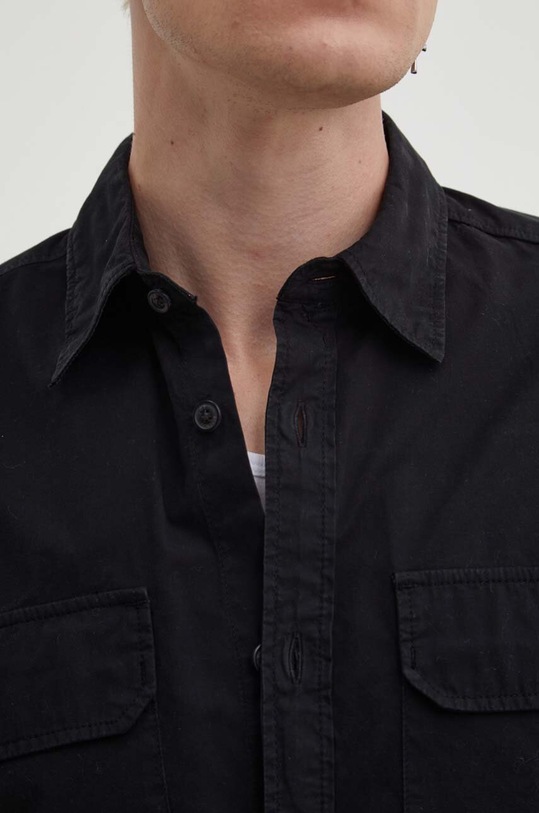 C.P. Company koszula GABARDINE BUTTONED SHIRT 15CMSH157A002824G czarny AW23