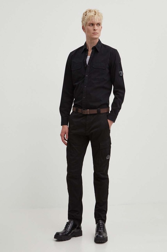 Odzież C.P. Company koszula GABARDINE BUTTONED SHIRT 15CMSH157A002824G czarny