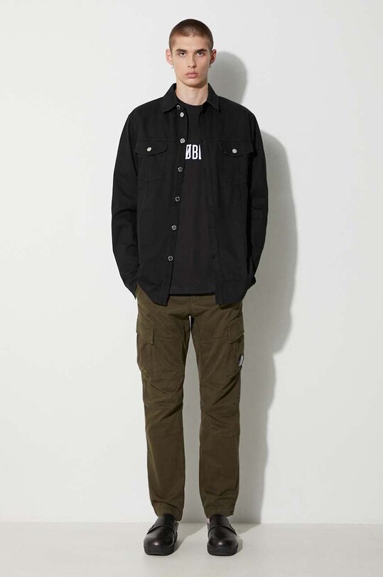 Han Kjøbenhavn koszula bawełniana M.132896 czarny AW23