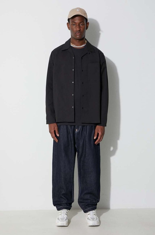 Norse Projects shirt Carsten Solotex Twill LS classic black N40.0789.9999