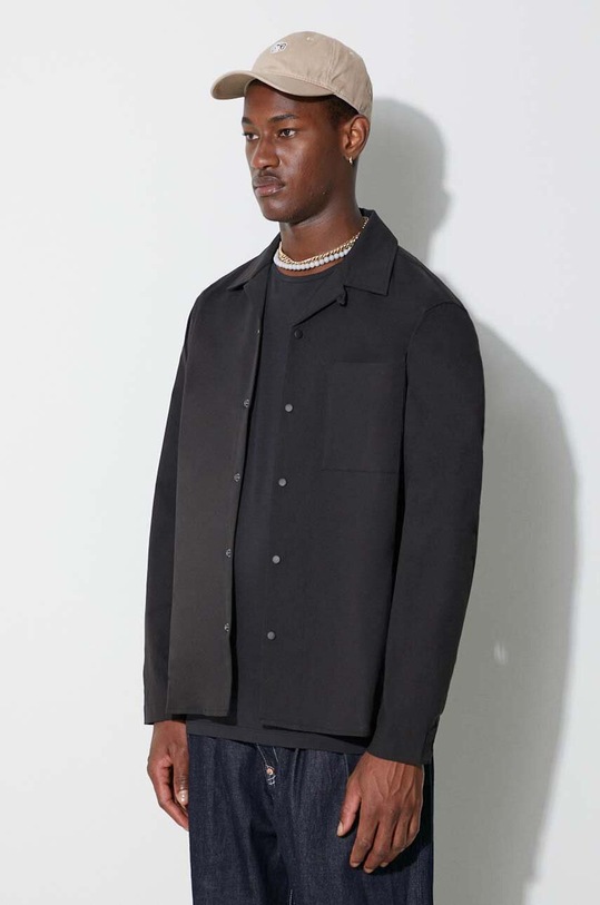 Norse Projects shirt Carsten Solotex Twill LS black N40.0789.9999