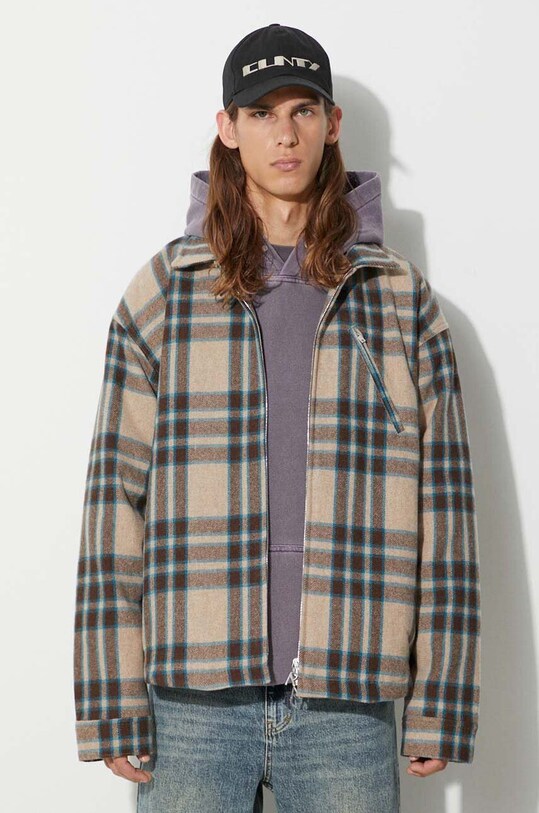 Represent wool jacket Heavy Zip Shirt brown MO2001.73
