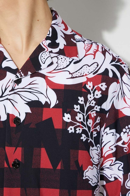 Neil Barett koszula LOOSE HAWAIIAN CHECK WITH BOLTS PBCM186.V024.1495