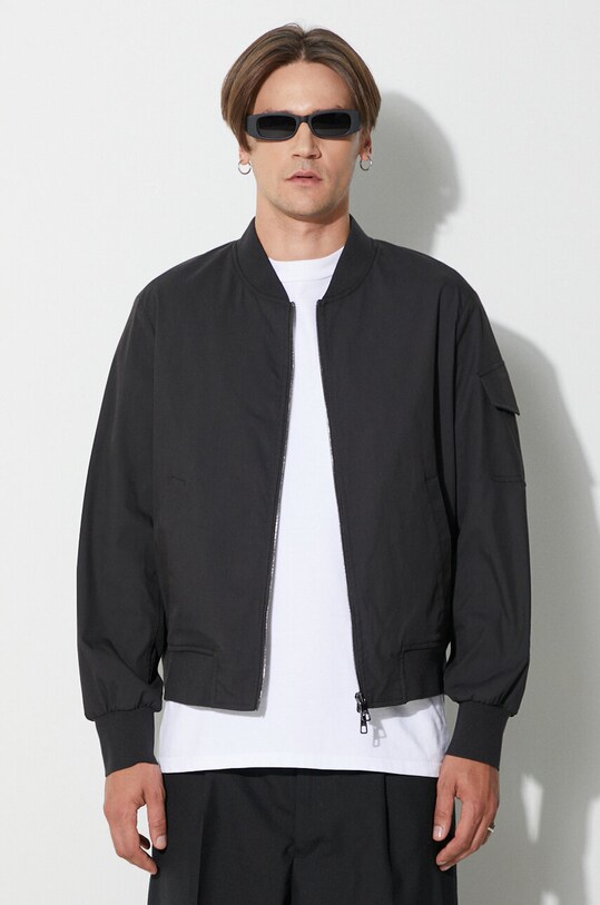 Bunda Neil Barett SKINNY BOMBER SHIRT nezateplené čierna PBCS002.V014.01