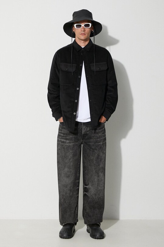 Neil Barett jacket LOOSE BICOLOR FLAP POCKET PADDED PBCS024C.V042C.0101 black AW23