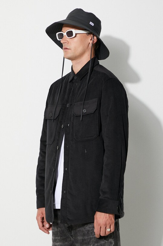 Μπουφάν Neil Barett LOOSE BICOLOR FLAP POCKET PADDED μαύρο PBCS024C.V042C.0101