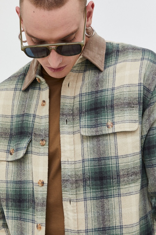 Abercrombie & Fitch koszula bawełniana beżowy KI125.3082.178