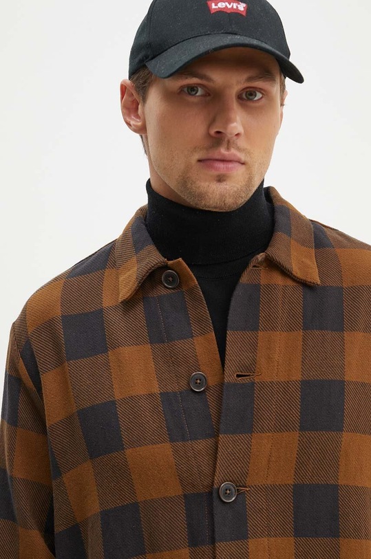 Bombažna srajca Universal Works Travail Overshirt rjava 29161
