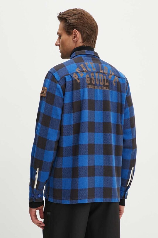 Ρούχα Βαμβακερό πουκάμισο Universal Works L/S Utility Shirt 29177 μπλε