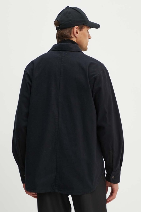 Abbigliamento Universal Works camicia in cotone TRAVAIL OVERSHIRT 29905 nero