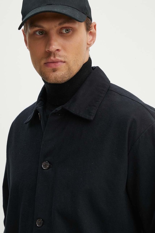 Universal Works camicia in cotone TRAVAIL OVERSHIRT nero 29905