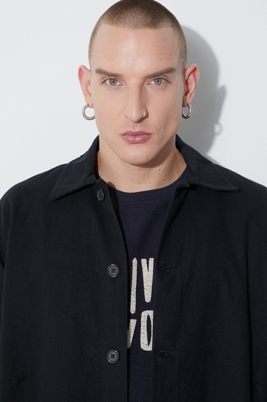 Universal Works cotton shirt Travail Overshirt 29905 black