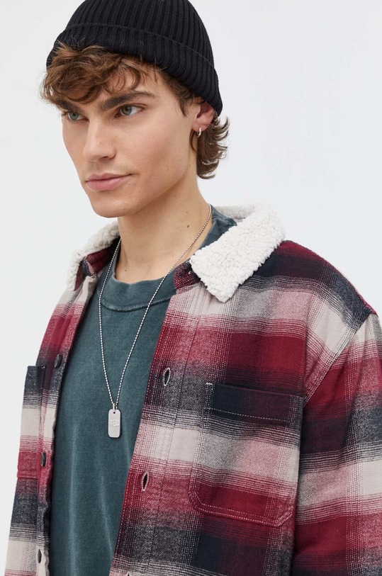 Hollister Co. geacă cu aspect de cămașă burgundia KI325.3124.528