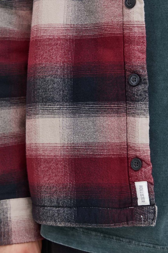 Hollister Co. geacă cu aspect de cămașă KI325.3124.528 burgundia