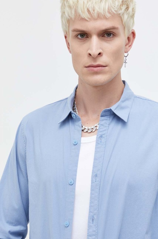 Πουκάμισο Hollister Co. με ελαστάν μπλε KI325.3131.220
