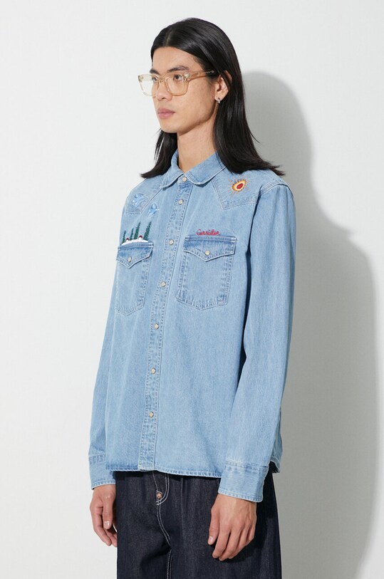 Corridor koszula jeansowa Mountain Embroidery Western niebieski WT0067