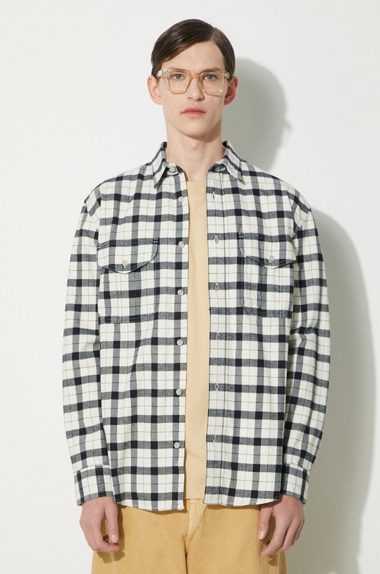 Filson cotton shirt Alaskan Guide Shirt beige FMCAM0005