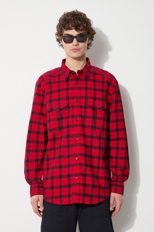 Filson cotton shirt Alaskan Guide Shirt classic red FMCAM0005
