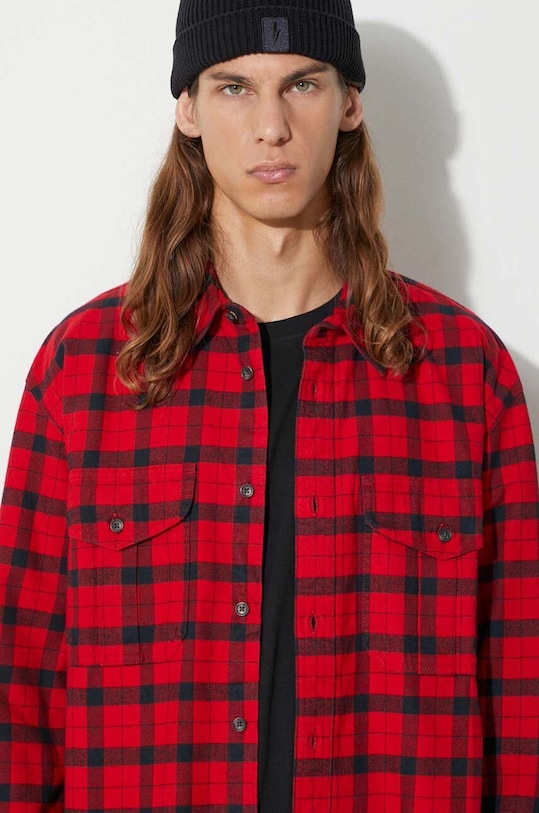 Βαμβακερό πουκάμισο Filson Alaskan Guide Shirt FMCAM0005 κόκκινο