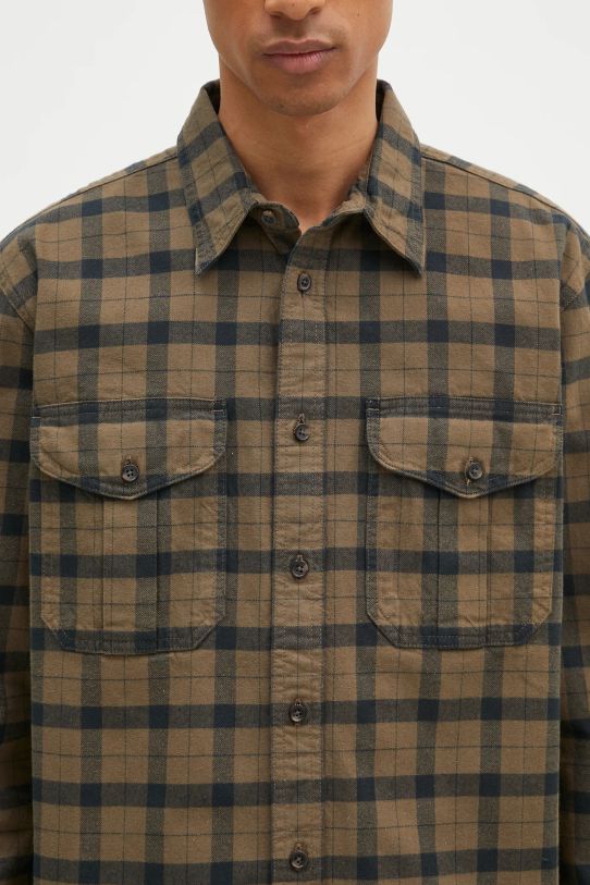 Хлопковая рубашка Filson Alaskan Guide Shirt зелёный FMCAM0005