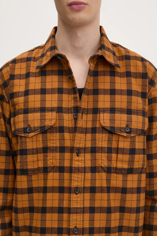 Bavlněná košile Filson Alaskan Guide Shirt hnědá FMCAM0005