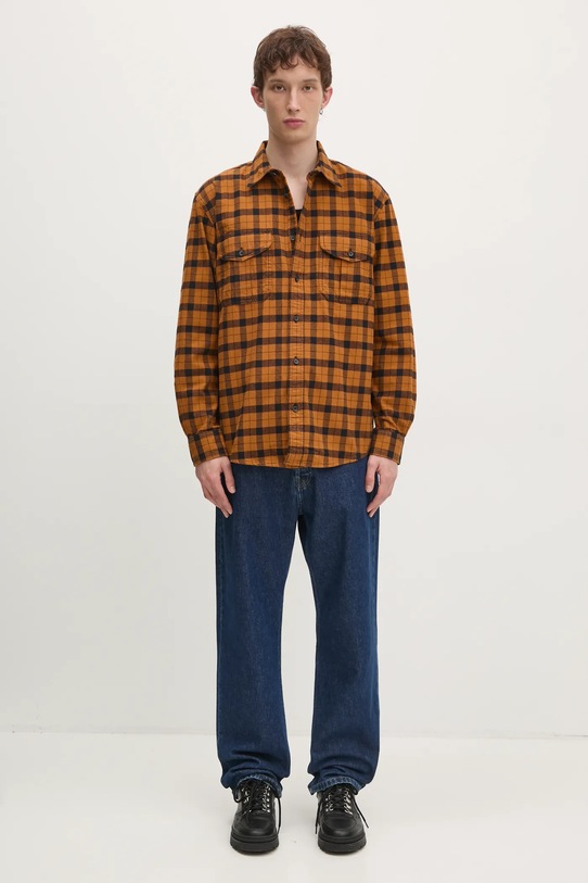 Pamučna košulja Filson Alaskan Guide Shirt FMCAM0005 smeđa