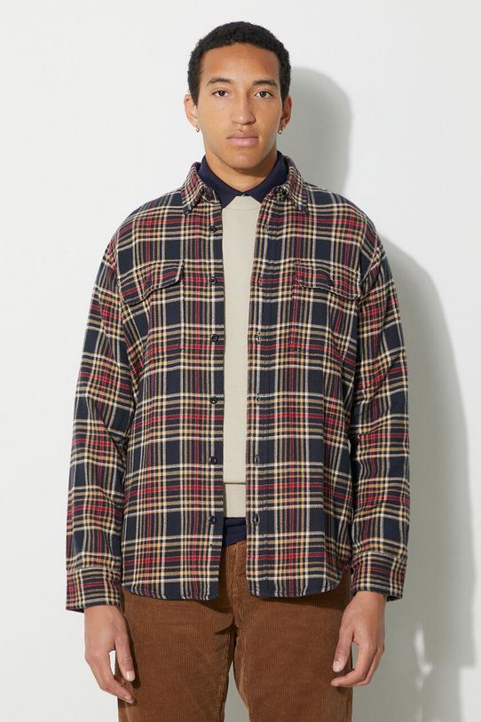 Pamučna košulja Filson Vintage Flannel Work Shirt regular mornarsko plava FMCAM0016