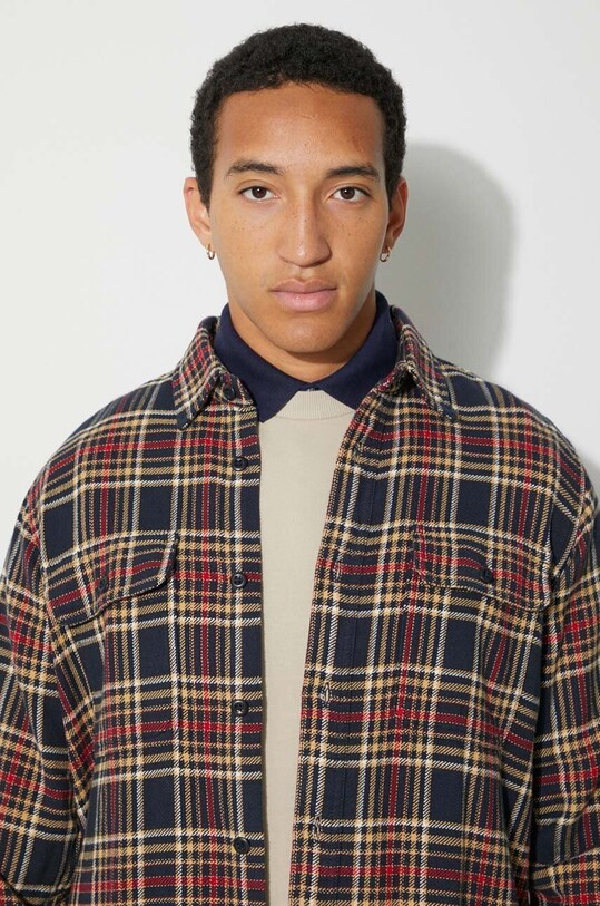 Бавовняна сорочка Filson Vintage Flannel Work Shirt FMCAM0016 темно-синій