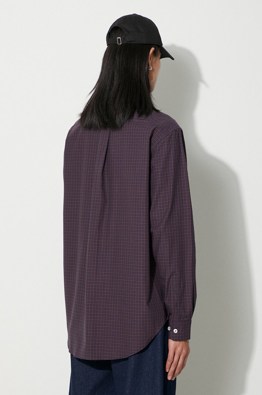 Clothing Drôle de Monsieur cotton shirt La Chemise Carreaux C.SH122.CO069.BN brown