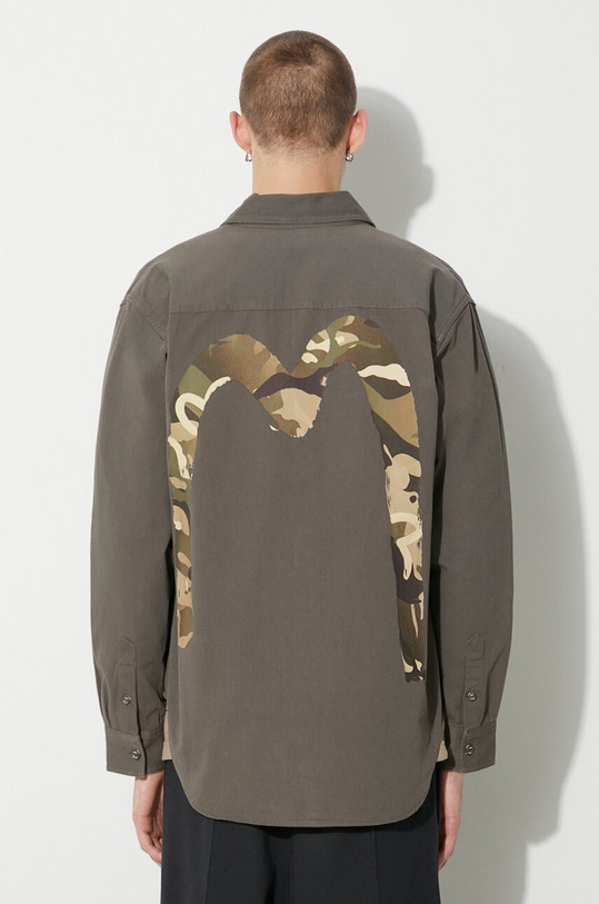 Oblečení Košile Evisu Camuflage Brushstoke Daicock Print 2EAHTM3SL8014RXCT zelená