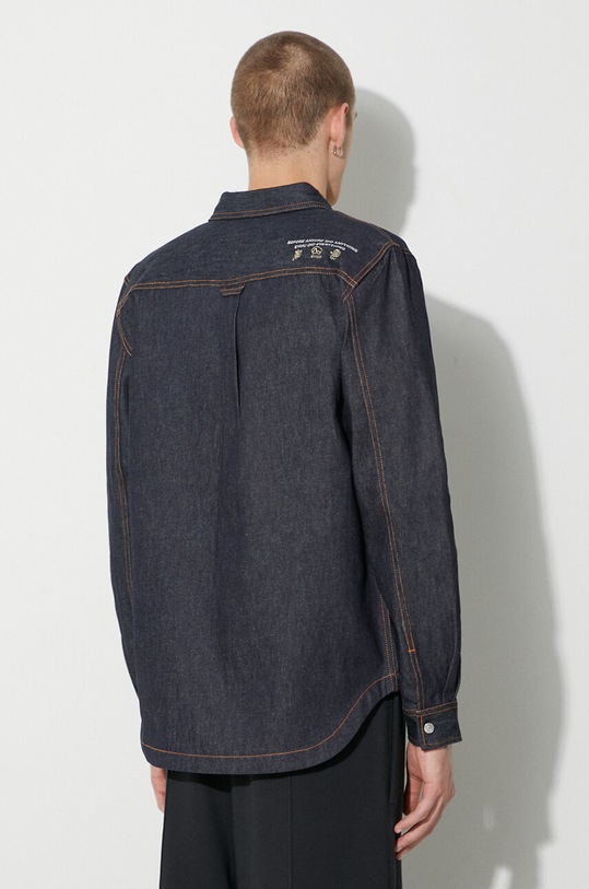 Abbigliamento Evisu camicia di jeans Cloud Element Seagull 2EAHTM3SL7031XXCT blu navy
