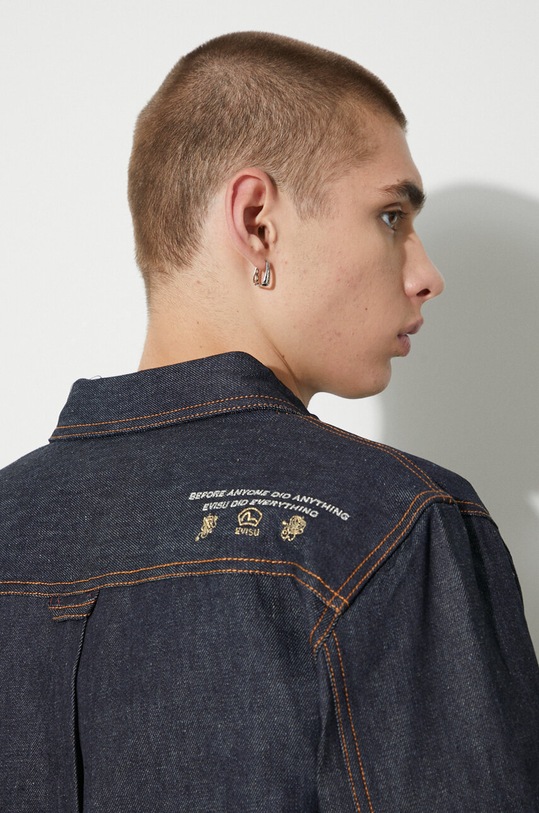 Evisu camicia di jeans Cloud Element Seagull 2EAHTM3SL7031XXCT blu navy