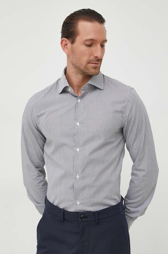 Βαμβακερό πουκάμισο United Colors of Benetton ενισχυμένο λευκό 5IKHUQ034.901