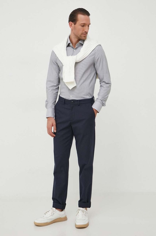 Ρούχα Βαμβακερό πουκάμισο United Colors of Benetton 5IKHUQ034.901 λευκό