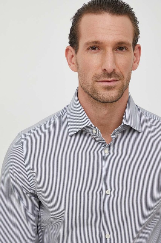 Βαμβακερό πουκάμισο United Colors of Benetton 5IKHUQ034.901 λευκό