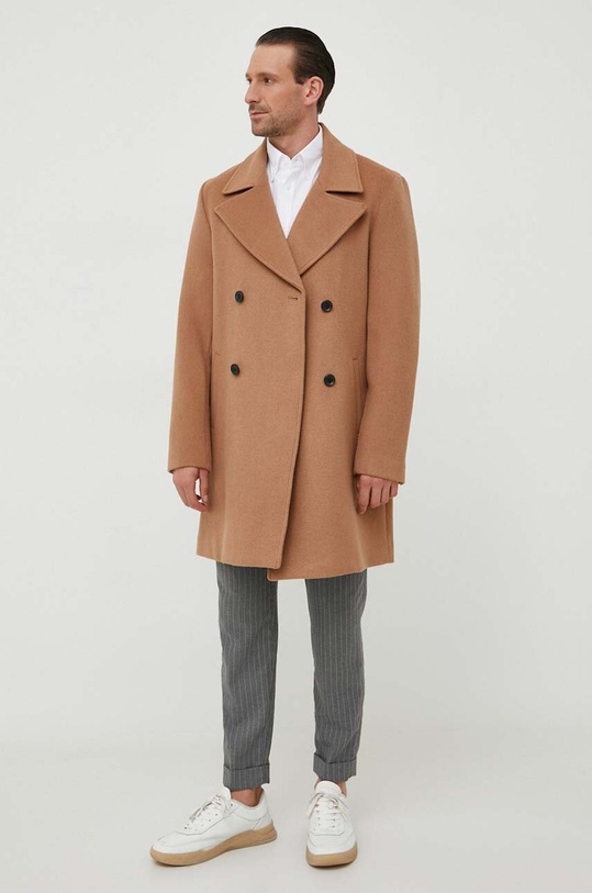 Βαμβακερό πουκάμισο United Colors of Benetton λευκό 5M6MUQ03R.903