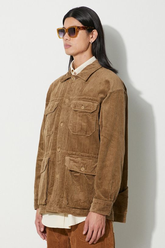 Košulja od samta Engineered Garments Shirt Jacket smeđa 23F1D060.SD016