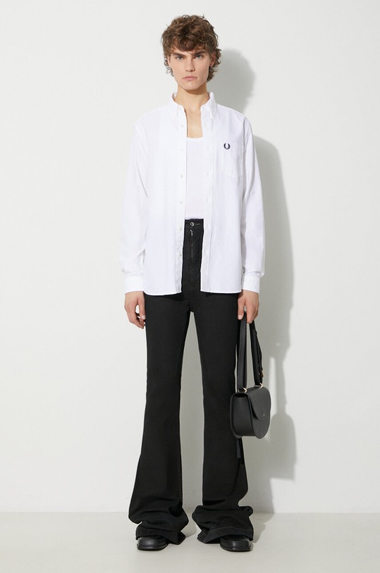 Fred Perry cămașă din bumbac m5516.100 bej AA00