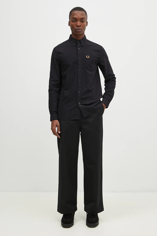 Pamučna košulja Fred Perry M5516.R88 crna