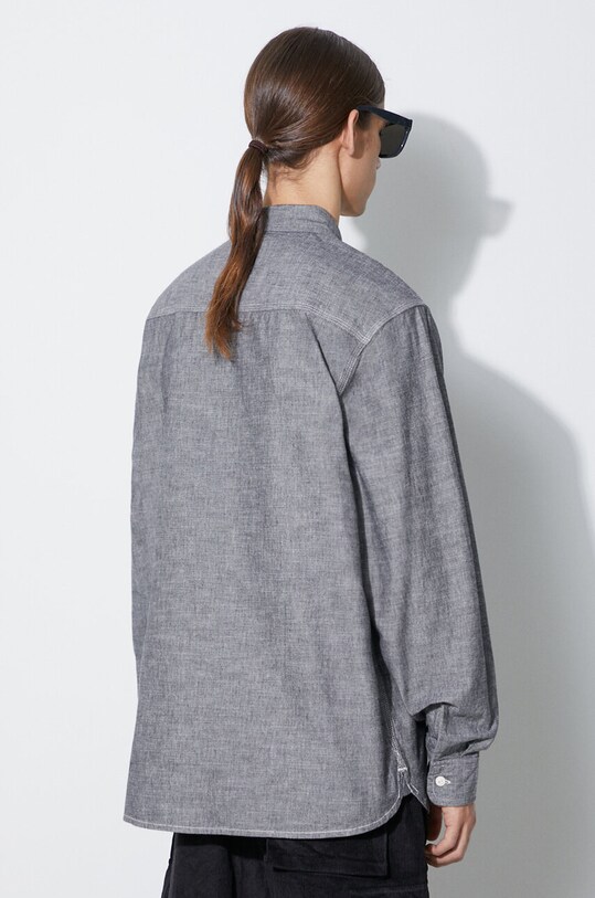 Clothing Carhartt WIP cotton shirt Longsleeve Clink Heart Shirt I032113.8902 gray