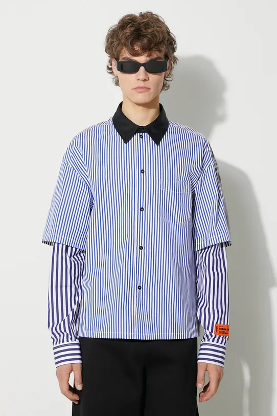 Heron Preston camicia in cotone Doublesleeves Stripes Shirt